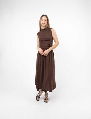 Imagen 1 del producto Vestido Maxi Sin Mangas Mujer Zibel Cafe