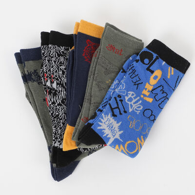 Imagen 1 del producto Pack 5 Unidades Calcetin Niño Largo de Algodón Cutback Negro