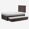 Cama Nido Rosen 1,5 Plazas Pratta + Respaldo Maurice Chocolate