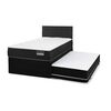 Cama Nido Belsogno 1 Plaza One Black + Respaldo Black Tapizado