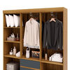 Closet Vekkahome Americano 6 Puertas 2 Cajones Gris