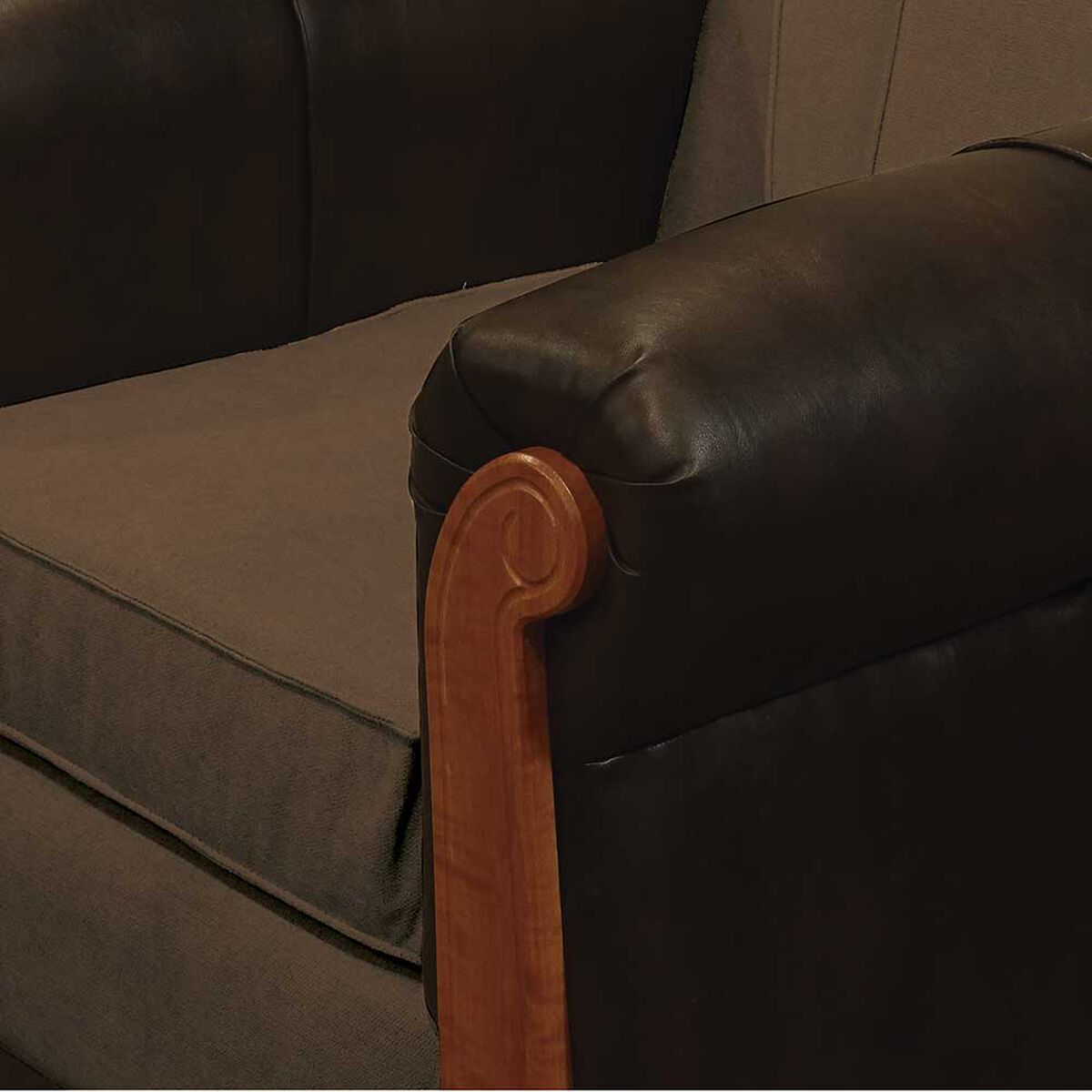 Juego de Living Elegant Detail Marsella Sofá 3 Cuerpos + Dos Sillones 1 Cuerpo Café