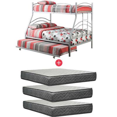 Combo Camarote Triple Casanova New York + Colchones Celta New Atlantis de 1 Plaza + Full + 1,5 Plazas