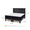 Cama Europea CIC Base Dividida King S&uacute;per Premium + Respaldo Miro Negro