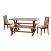 Juego de Comedor Latam Home Sevilla Tenerife 2 Sillas + 2 Bancas Cuero Kentucky Beige