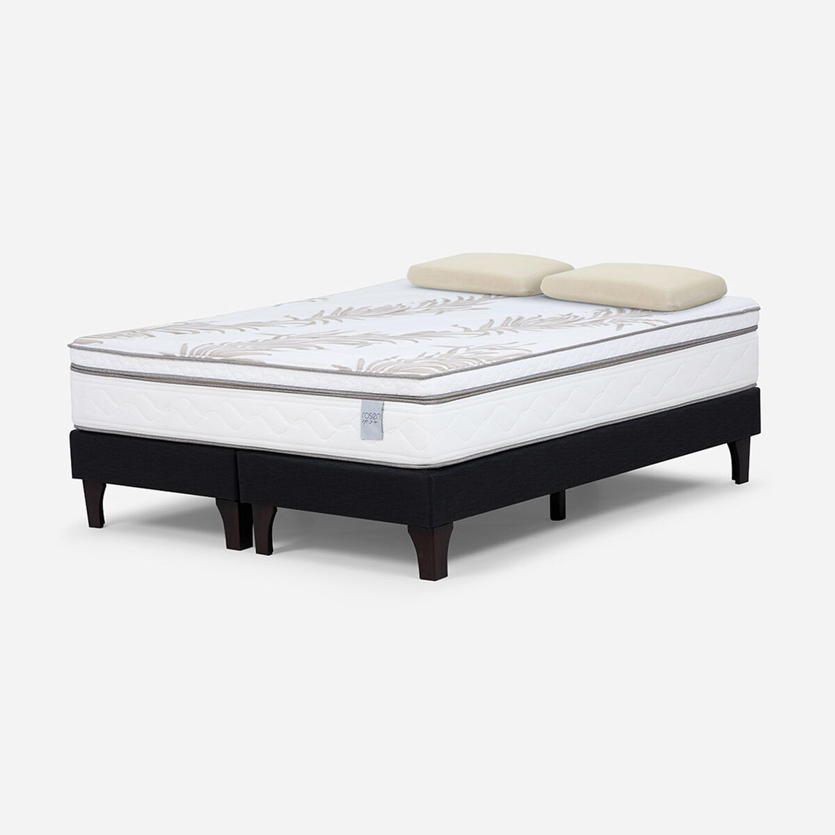 Cama Europea Rosen 2 Plazas Neo Plus + Almohadas Esencial