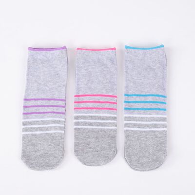Imagen 1 del producto Pack 3 Calcetines Mujer Icono Gris