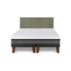 Cama Europea CIC Base Dividida King Balance + Respaldo Villarrica Olivo