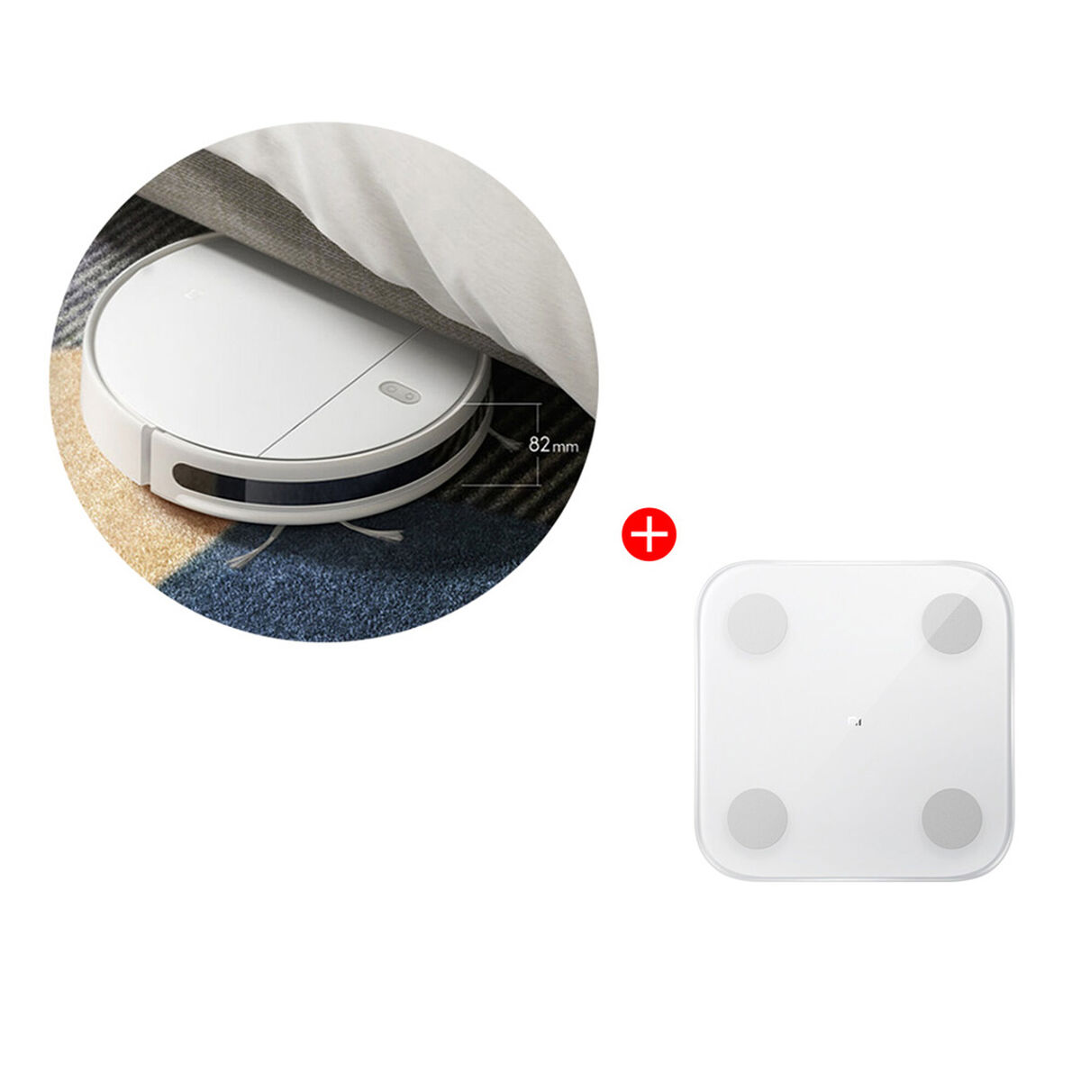 Combo Aspiradora Robot Xiaomi Mi Robot Vacuum-Mop Essential + Pesa Mi Body Composition Scale 2