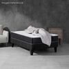 Cama Europea Celta 1 Plaza Alba White + Respaldo + Velador
