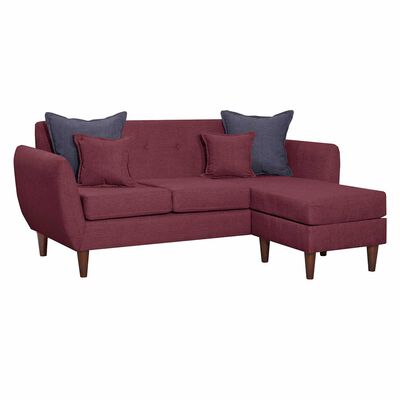 Imagen 2 del producto Sofá Seccional Black Factory Huevito 4 Cuerpos Burdeo