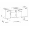 Buffet Jdo & Design Melodia Negro 