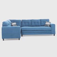 Sofá Seccional Izquierdo Living Factory Dubai 5 Cuerpos Azul Piedra