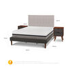 Cama Europea CIC Curve King Balance + Respaldo Tigris+ 2 Veladores Niger