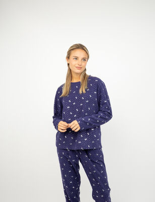 Imagen 1 del producto Pijama Polar Mujer Icono Azul, Rosa