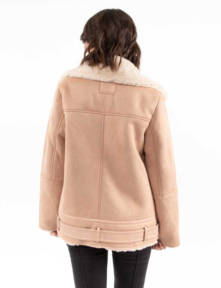 Chaqueta Aviadora Terciopelo Plush Mujer Zibel