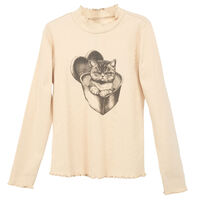 Beatle de Algodón Niña Mila Beige, Crudo, Negro, Rosado