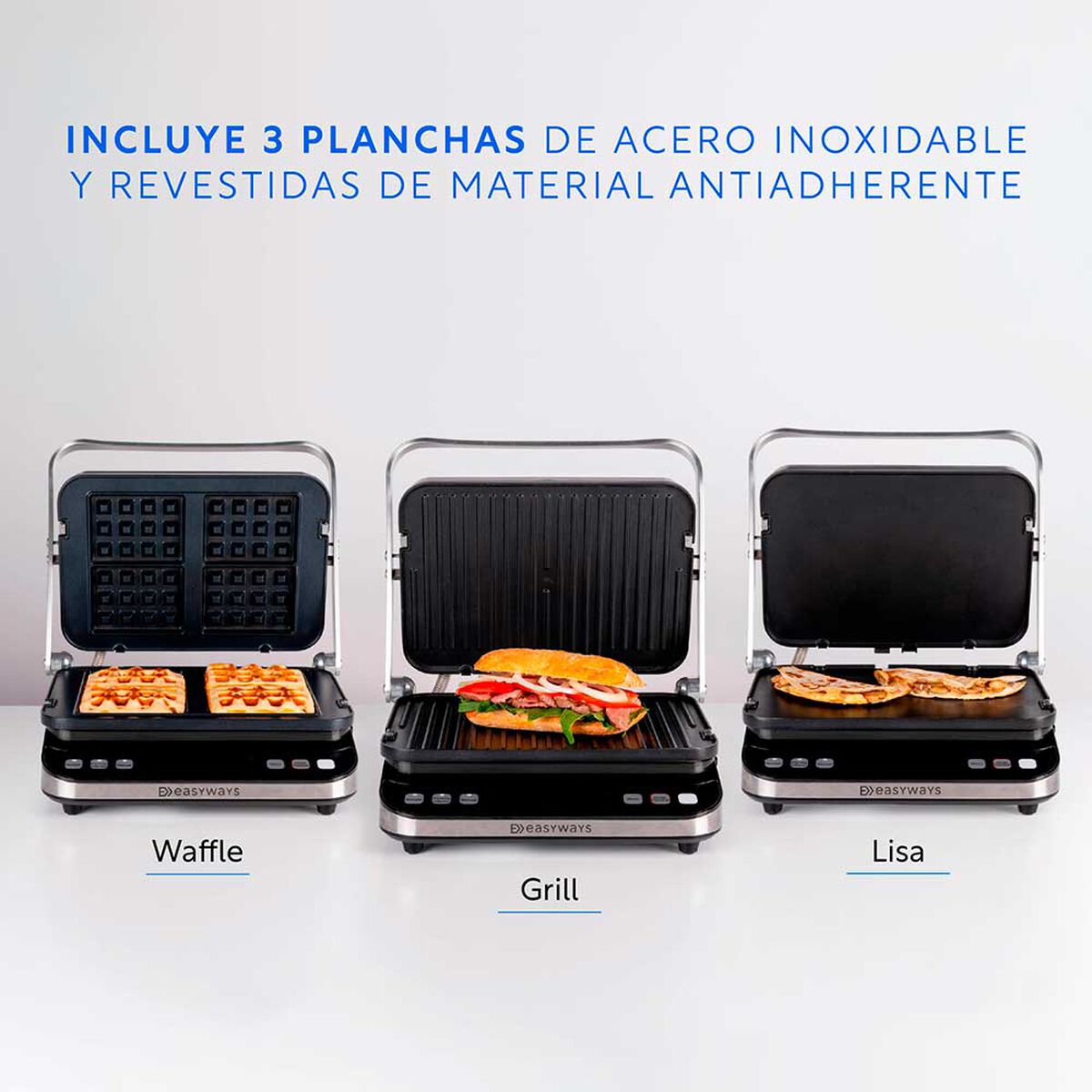 Sandwichera EasyWays Let's Grill 3 en 1