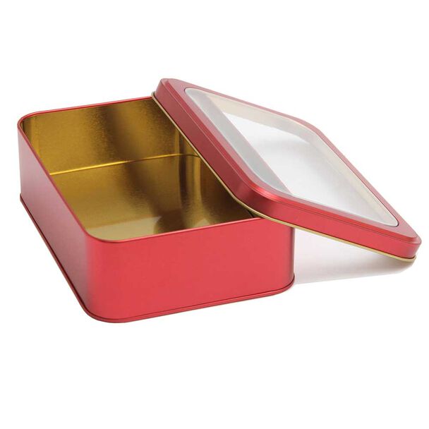 Lata Decorativa Metal Vgo 18 x 13 cm Rojo