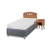 Cama Americana CIC 1 Plaza Excellence Plus + Respaldo + 1 Velador New Gales