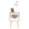 Velador TuHome Otom 1 Cajones Duna y Blanco
