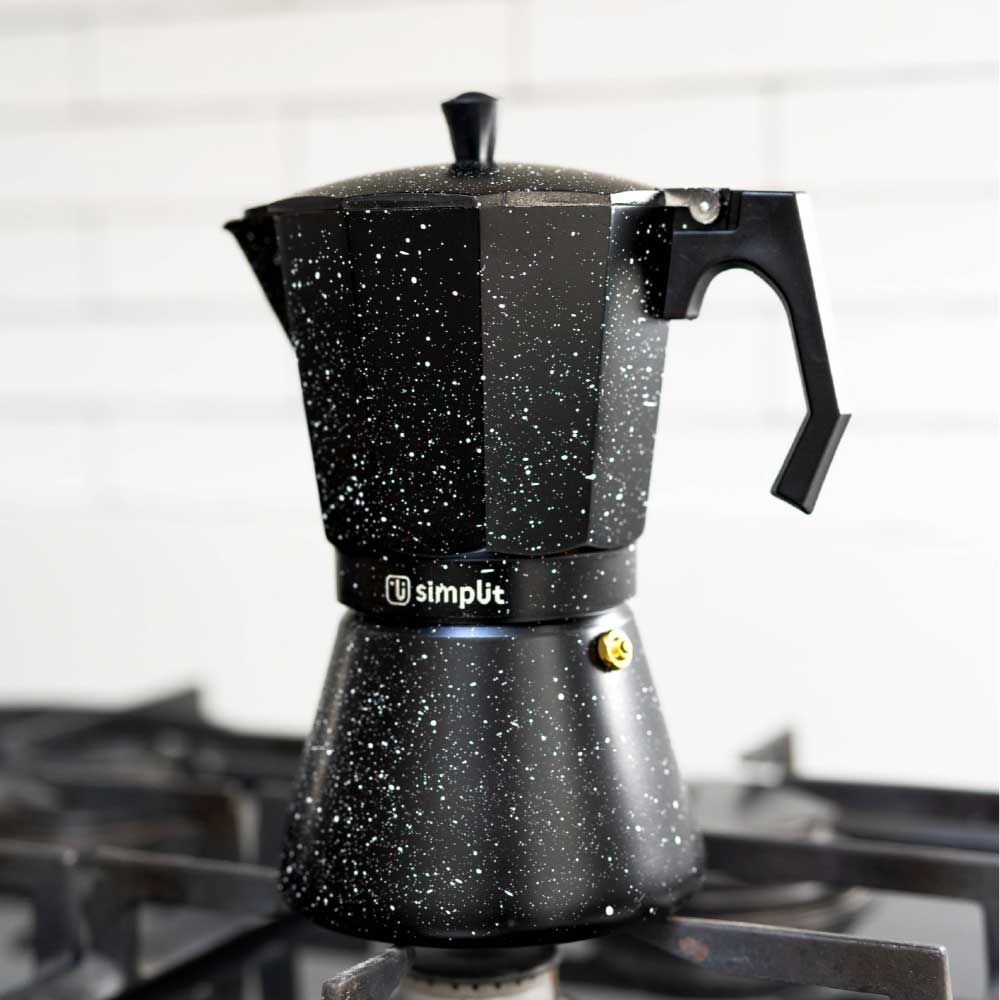 Simplit Cafetera Italiana Granito 12 Tazas Negro, foto 8