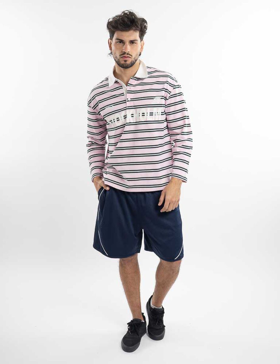 Polera Polo Rayada Manga Larga Hombre Icono