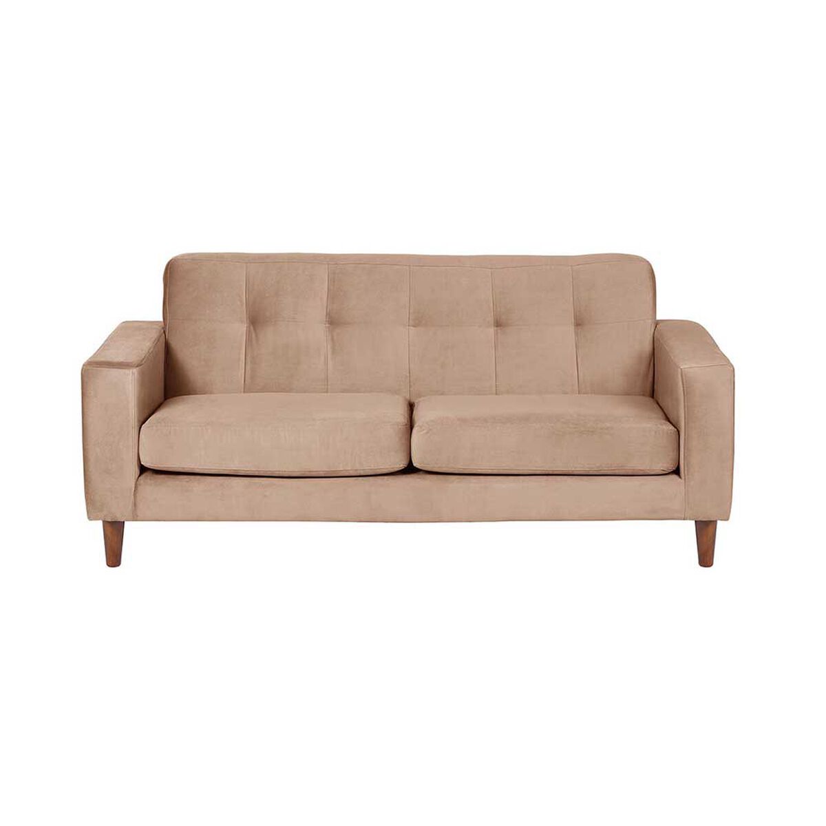 Sofá Latam Home Salermo Tela Velvet 2 Cuerpos Beige