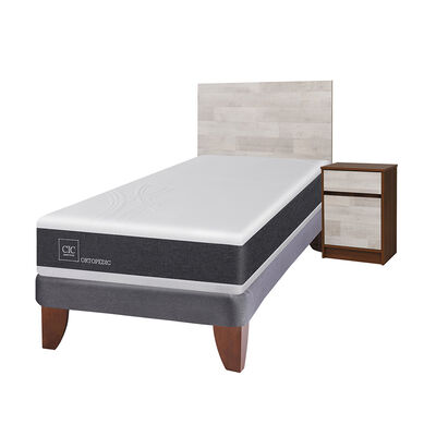 Imagen 2 del producto Cama Europea CIC 1,5 Plazas Ortopedic + Respaldo + Velador