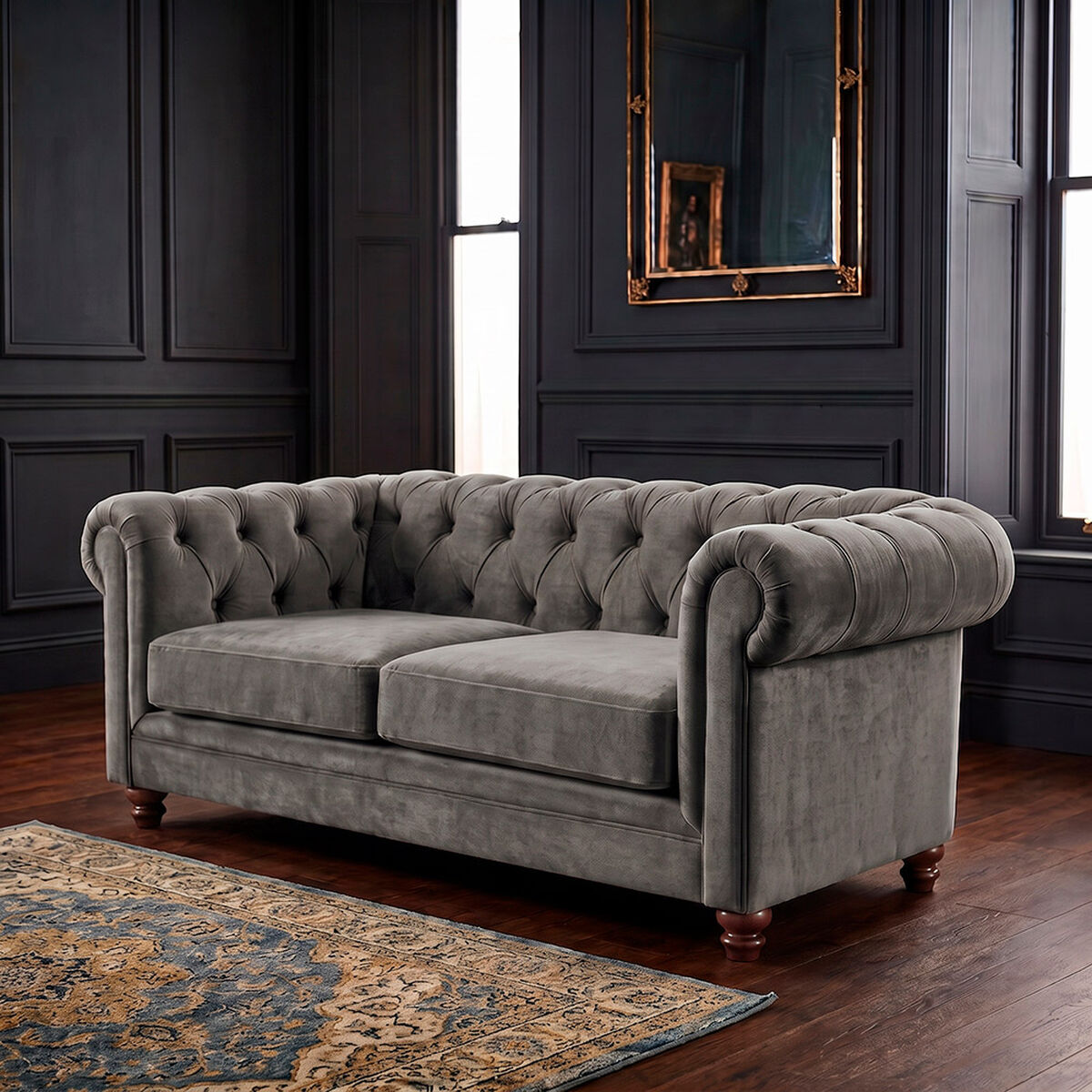 Sof&aacute; Latam Home Florencia 3 Cuerpos Gris