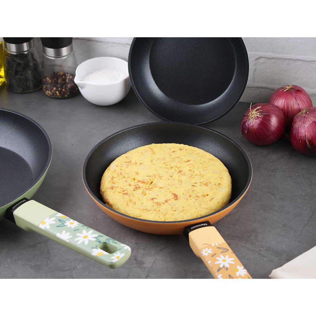 Set 3 Sartenes Marmicoc Flowers 18-22-26 cm