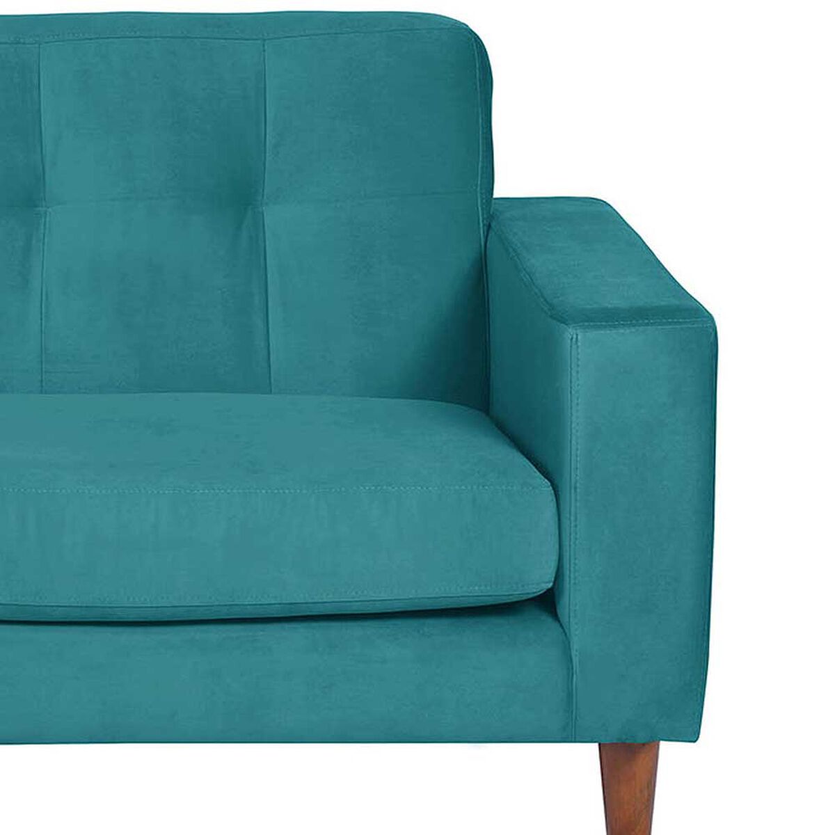 Sofá Seccional Izquierdo Latam Home Salermo Tela Velvet 3 Cuerpos Turquesa
