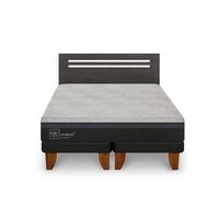 Cama Europea CIC Base Dividida 2 Plazas Hybrid Plus Infinity + Respaldo Munich