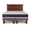 Cama Europea CIC Base Dividida King New Ortopedic + Respaldo New Torino Caramelo