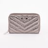 Billetera Metalica Dorada Eco Cuero Mujer Zibel