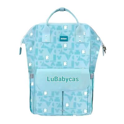 Mochila Pañalera Maternal con Accesorios Azul Lubabycas