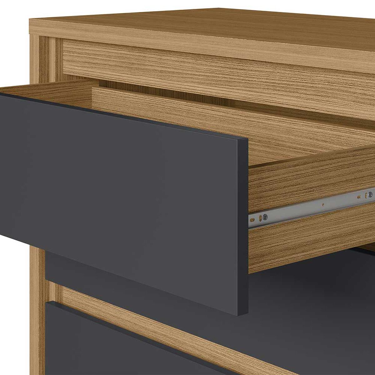 Cómoda Vekkahome Dueto 10 Cajones Negro Beige