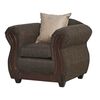 Juego de Living Black Factory Serrana Sofá 3 Cuerpos + Dos Sillones 1 Cuerpo Café