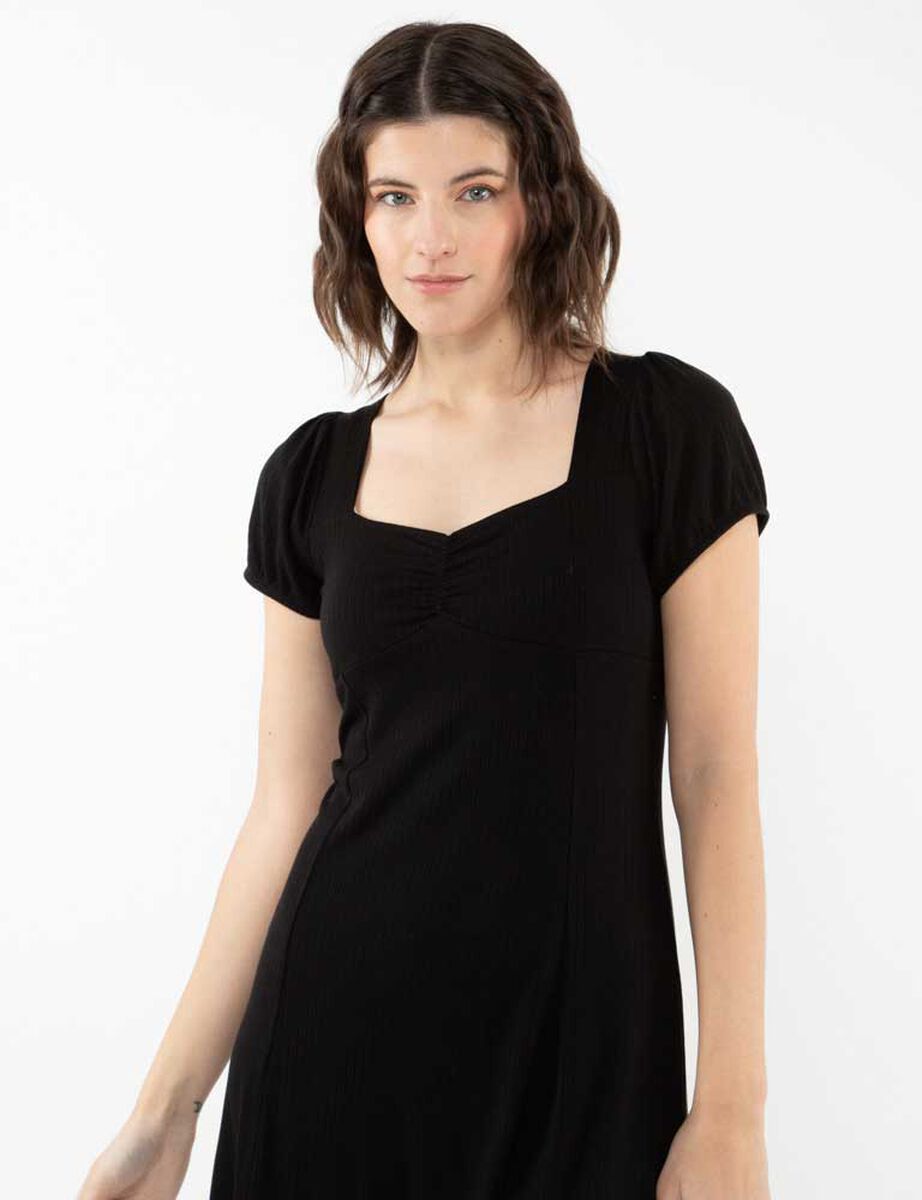 Vestido Corto Manga Corta Mujer Icono