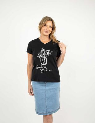 Imagen 1 del producto Polera Manga Corta Mujer Portman Club Negro-2