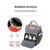 Mochila Maternal Lubabycas Impermeable con Accesorios Negra