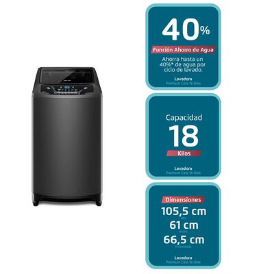 Imagen 2 del producto Lavadora Automática Fensa Premium Care 18 Onix 18 kg.