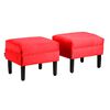 Set Pouf 2 Bodevir Sky Felpa 00 Rojo