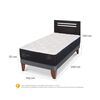 Cama Europea CIC 1,5 Plazas Premium + Respaldo Munich Negro