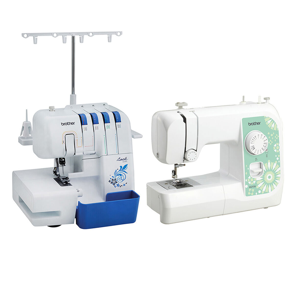 Máquina Overlock Brother 3534DT + Máquina de Coser y Remendar Brother JS2135