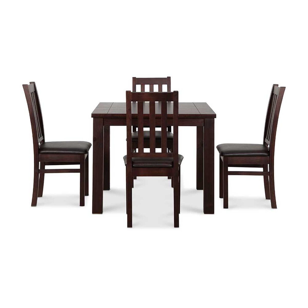 Juego de Comedor CIC Ñuble Chocolate 4 Sillas