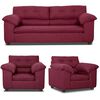 Juego de Living Innovamuebles Liverpool C&oacute;rdoba Sof&aacute; 3 Cuerpos + Dos Butacas 1 Cuerpo Burdeo