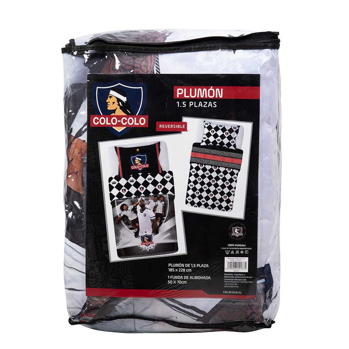 Plumón Colo-Colo Vidal 1,5 Plazas Estampado