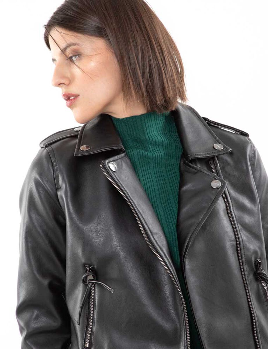Chaqueta Biker Ecocuero Mujer Fiorucci