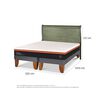 Cama Europea CIC Base Dividida 2 Plazas Beecomfort + Respaldo Miro Olivo